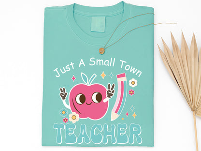 Just a Small Teacher Groovy Sublimation Print