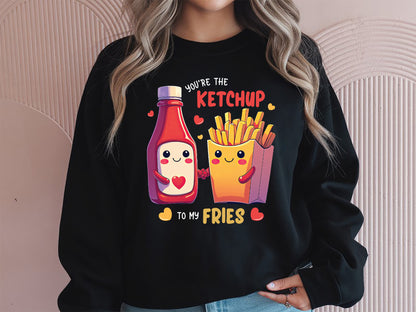 Ketchup To My Fries Funny Valentine Food Sublimation