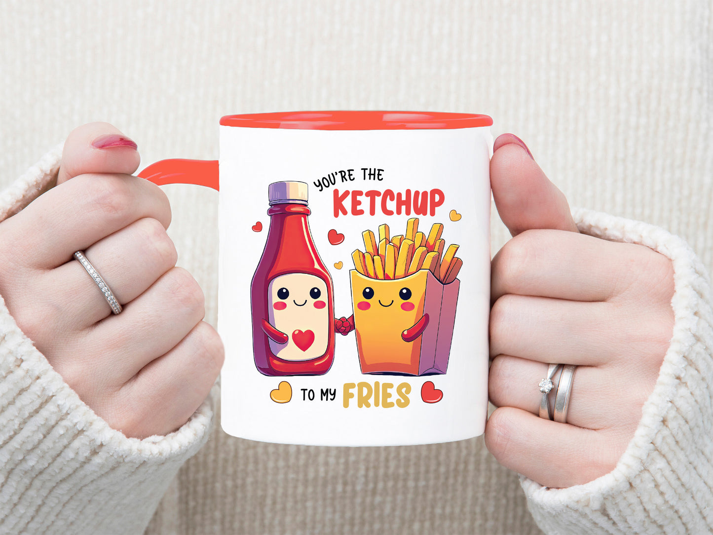 Ketchup To My Fries Funny Valentine Food Sublimation