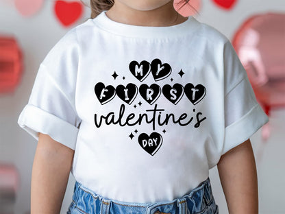 Kids My First Valentine's Day SVG Graphic