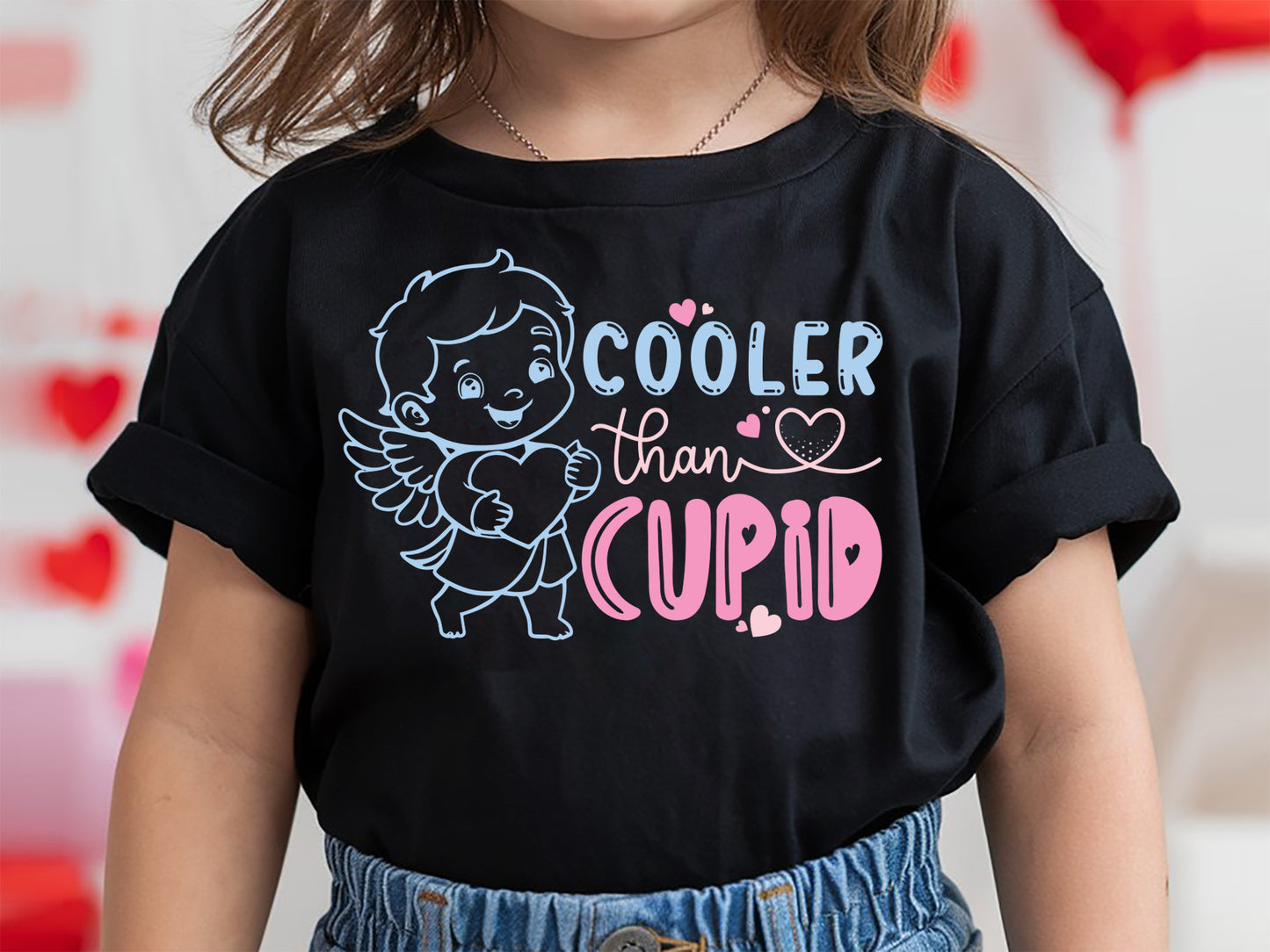 Kids Valentine SVG Cut File - Cooler Than Cupid