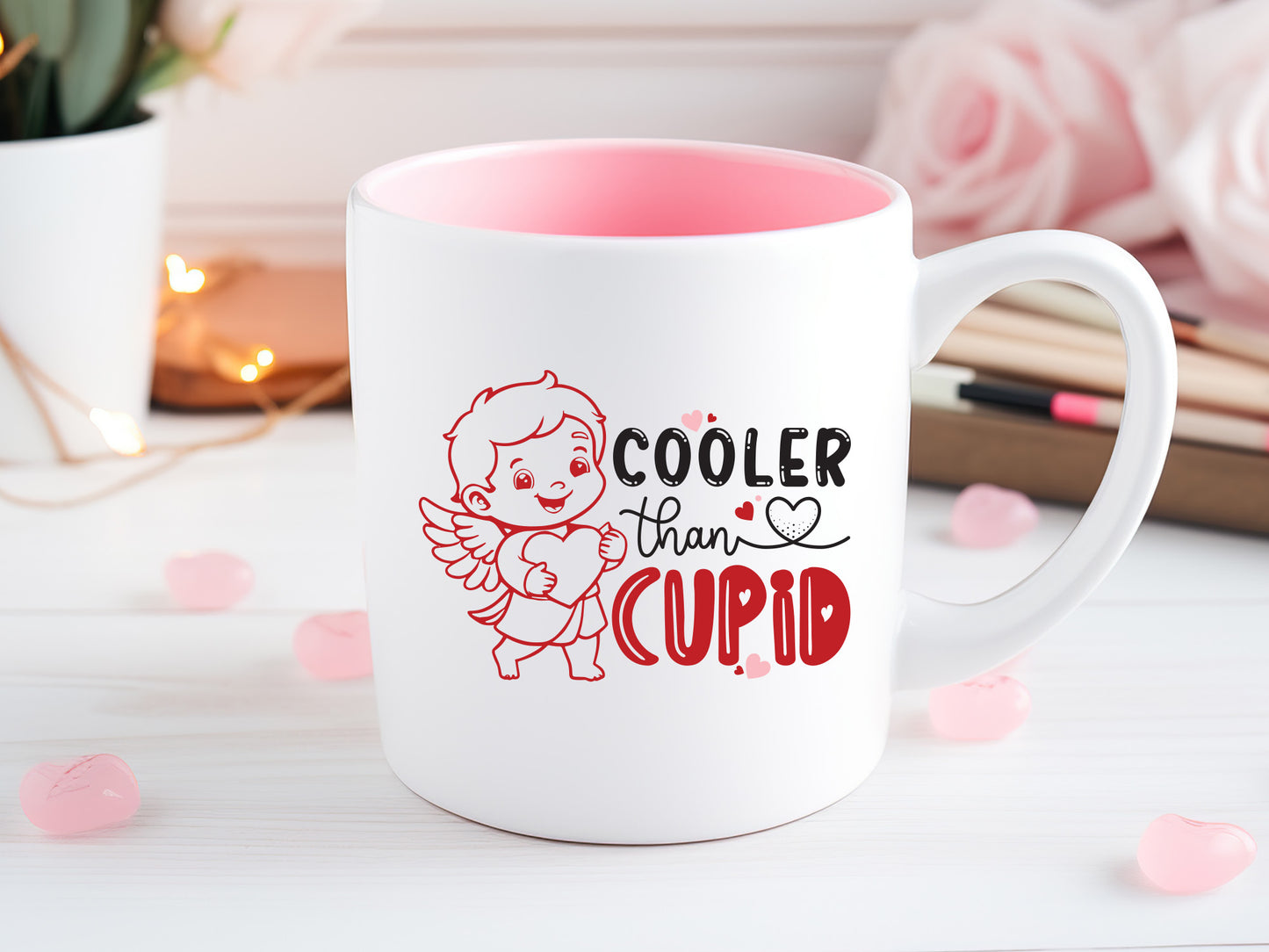 Kids Valentine SVG Cut File - Cooler Than Cupid