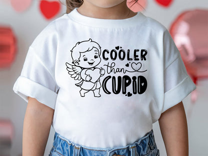 Kids Valentine SVG Cut File - Cooler Than Cupid