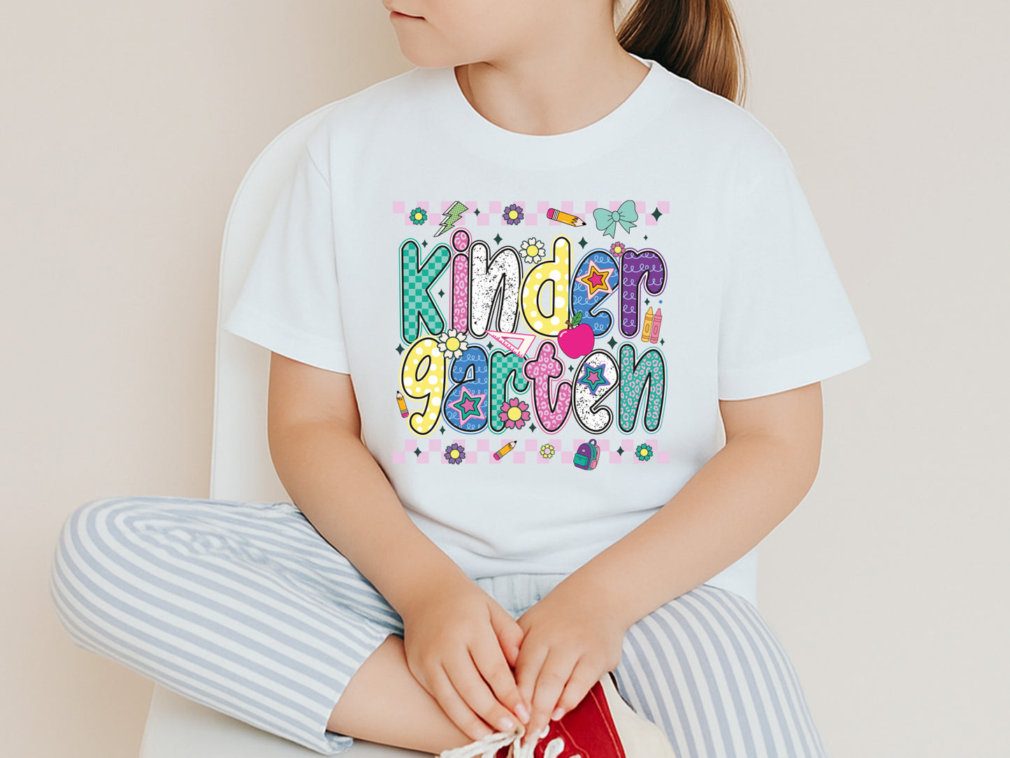 Kindergarten, Back to School Preppy Sublimation