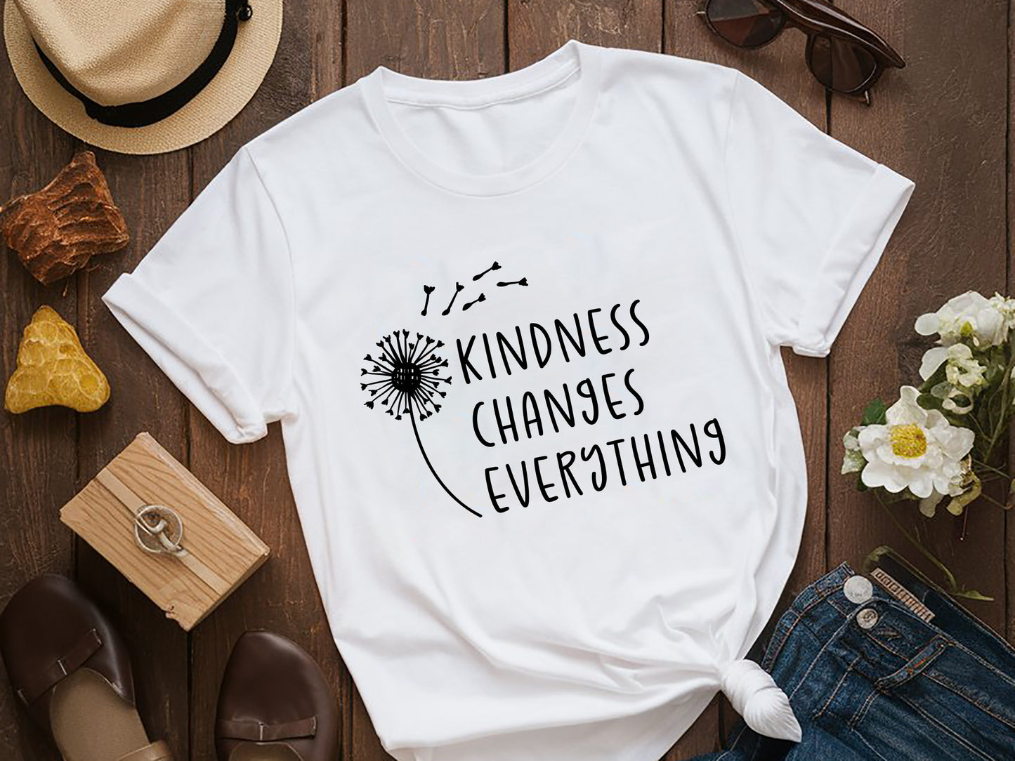 Kindness Changes Everything - Dandelion Motivational SVG