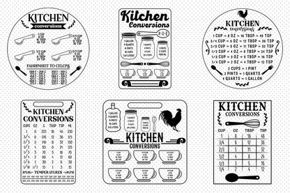 Kitchen Conversion Chart - SVG Bundle