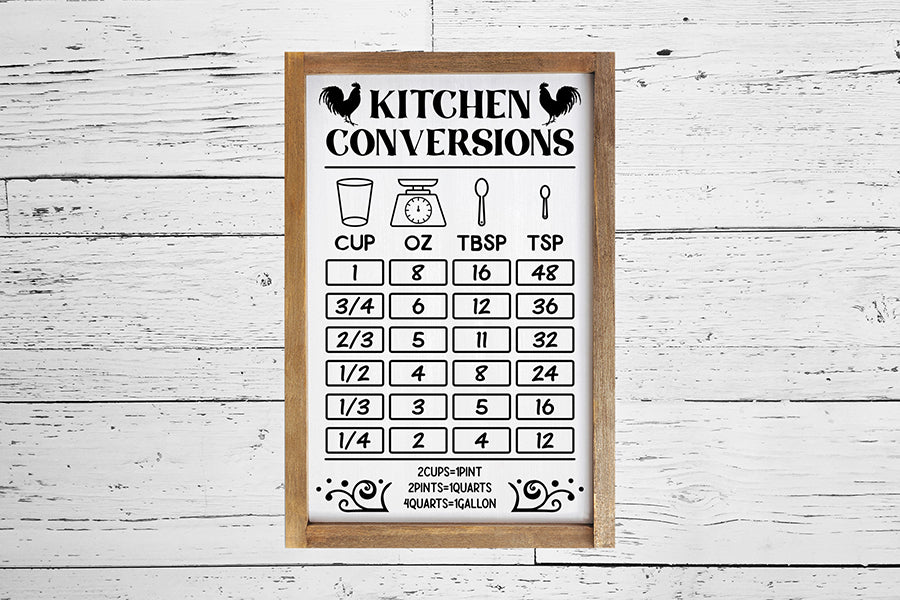 Kitchen Conversion Chart - SVG Bundle