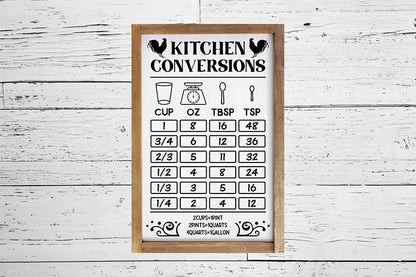 Kitchen Conversion Chart - SVG Bundle