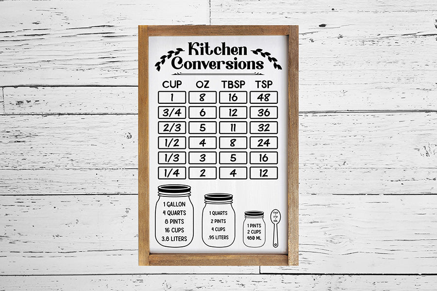 Kitchen Conversion Chart - SVG Bundle