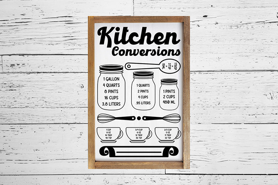 Kitchen Conversion Chart - SVG Bundle