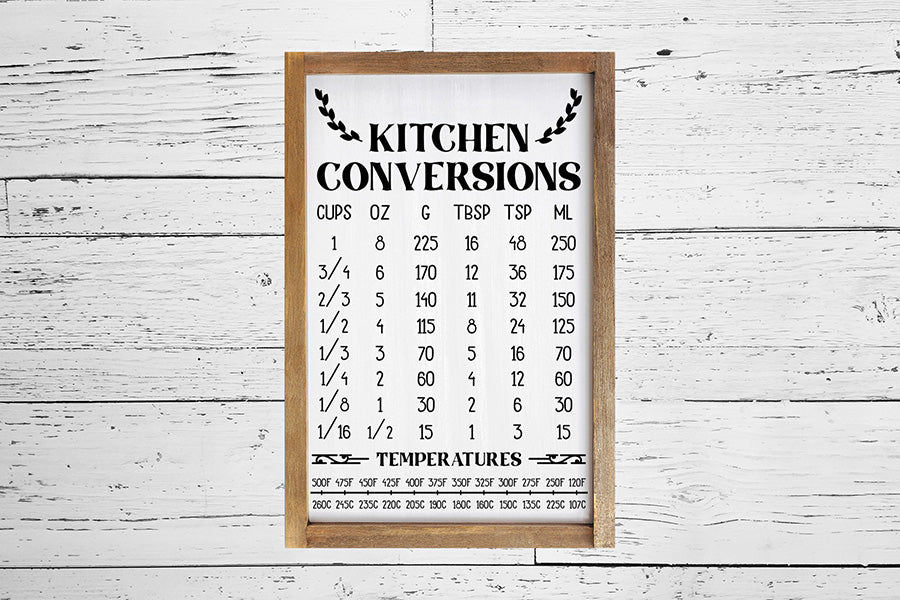 Kitchen Conversion Chart - SVG Bundle – Craft Lab SVG