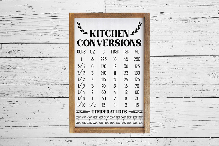 Kitchen Conversion Chart - SVG Bundle