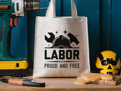Labor Proud and Free SVG Vector