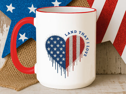 Land That I Love, 4th of July Heart Sublimation