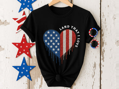 Land That I Love, 4th of July Heart Sublimation
