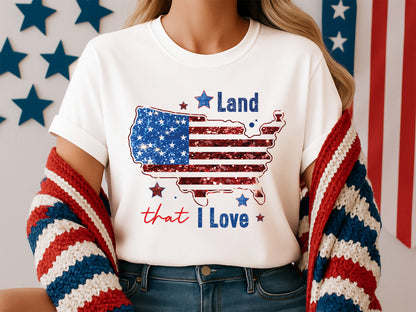 Land That I Love, Fourth of July Map Sublimation