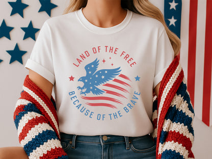 Land of the Free Because of the Brave, 4th of July SVG