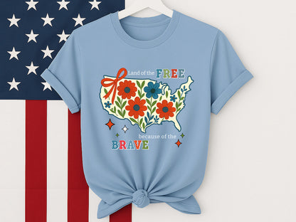 Land of the Free Because of the Brave, Fourth of July PNG