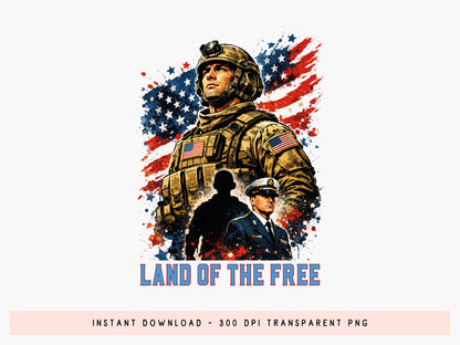 Land of the Free, 250th USA Anniversary PNG