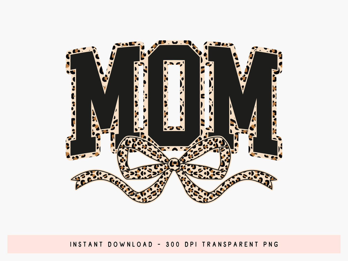 Leopard Coquette Bow Mom PNG Sublimation