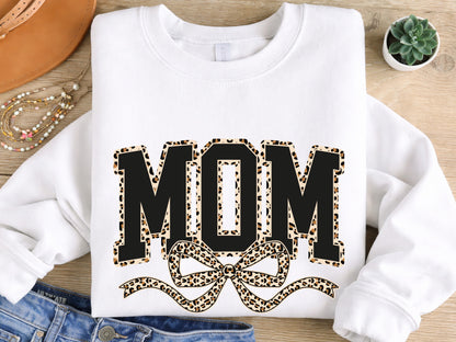 Leopard Coquette Bow Mom PNG Sublimation
