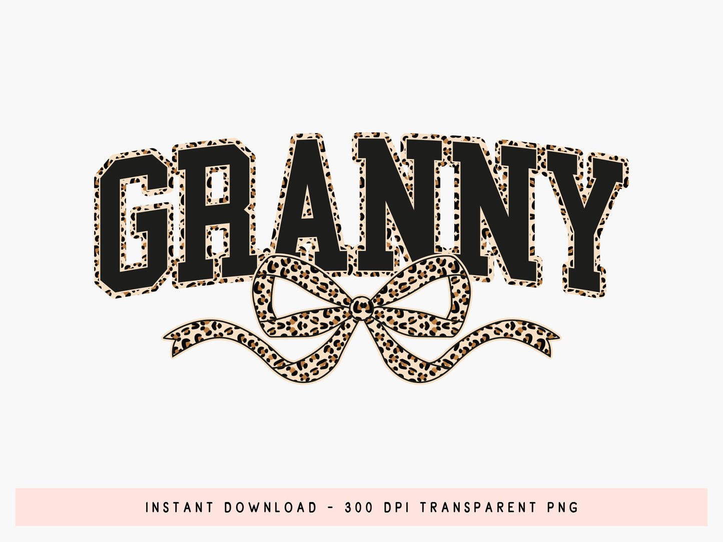 Leopard Coquette Granny Sublimation PNG