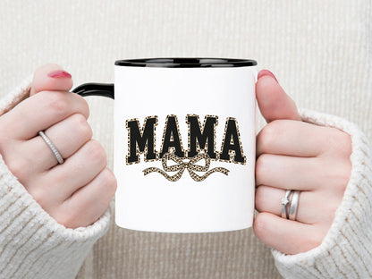 Leopard Mama Coquette Bow PNG Sublimation