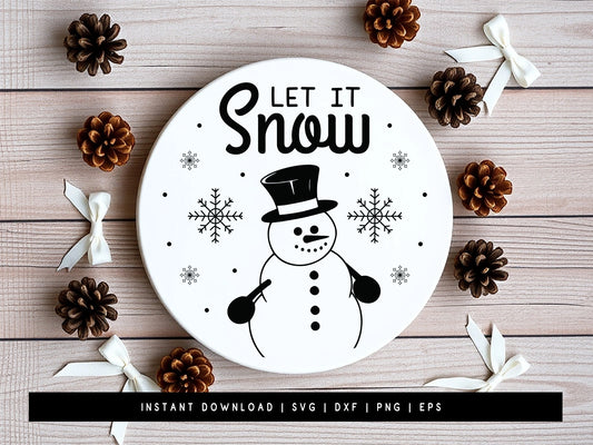 Let It Snow - Handmade Winter Sign SVG