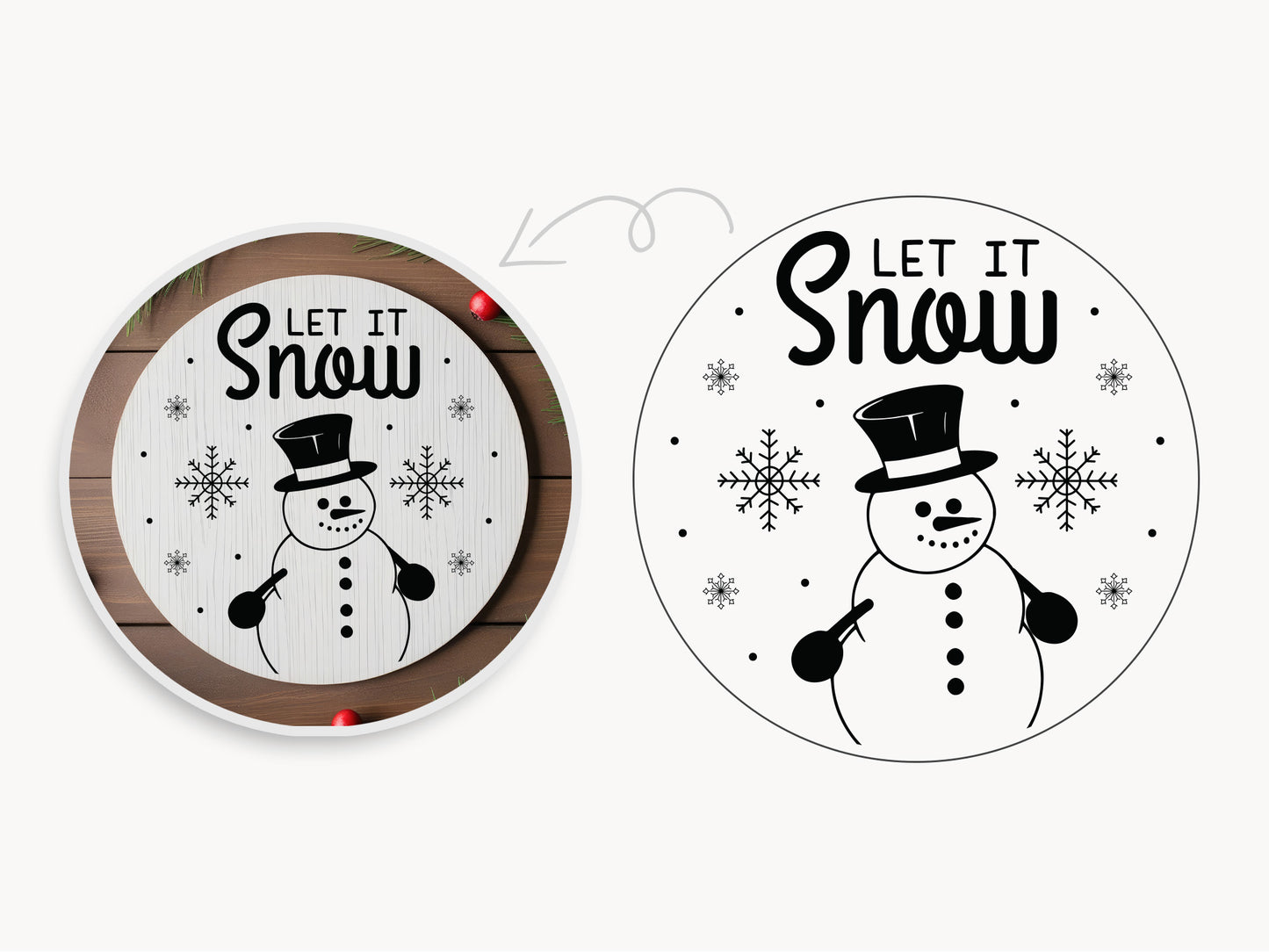 Let It Snow - Handmade Winter Sign SVG