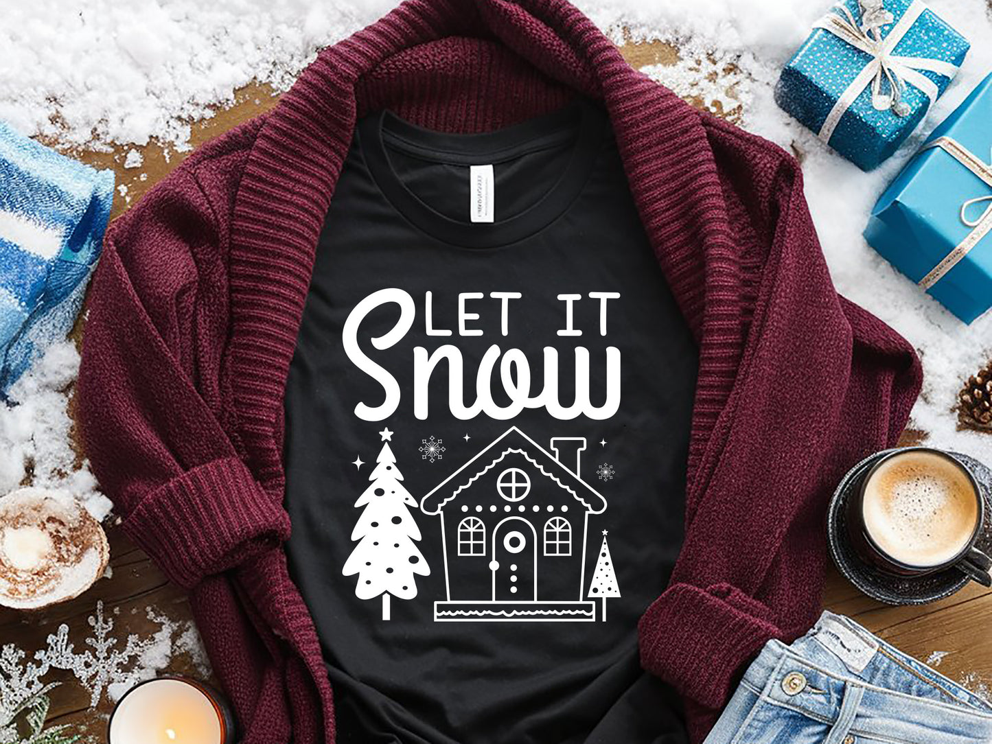 Let It Snow - Handmade Snowman SVG