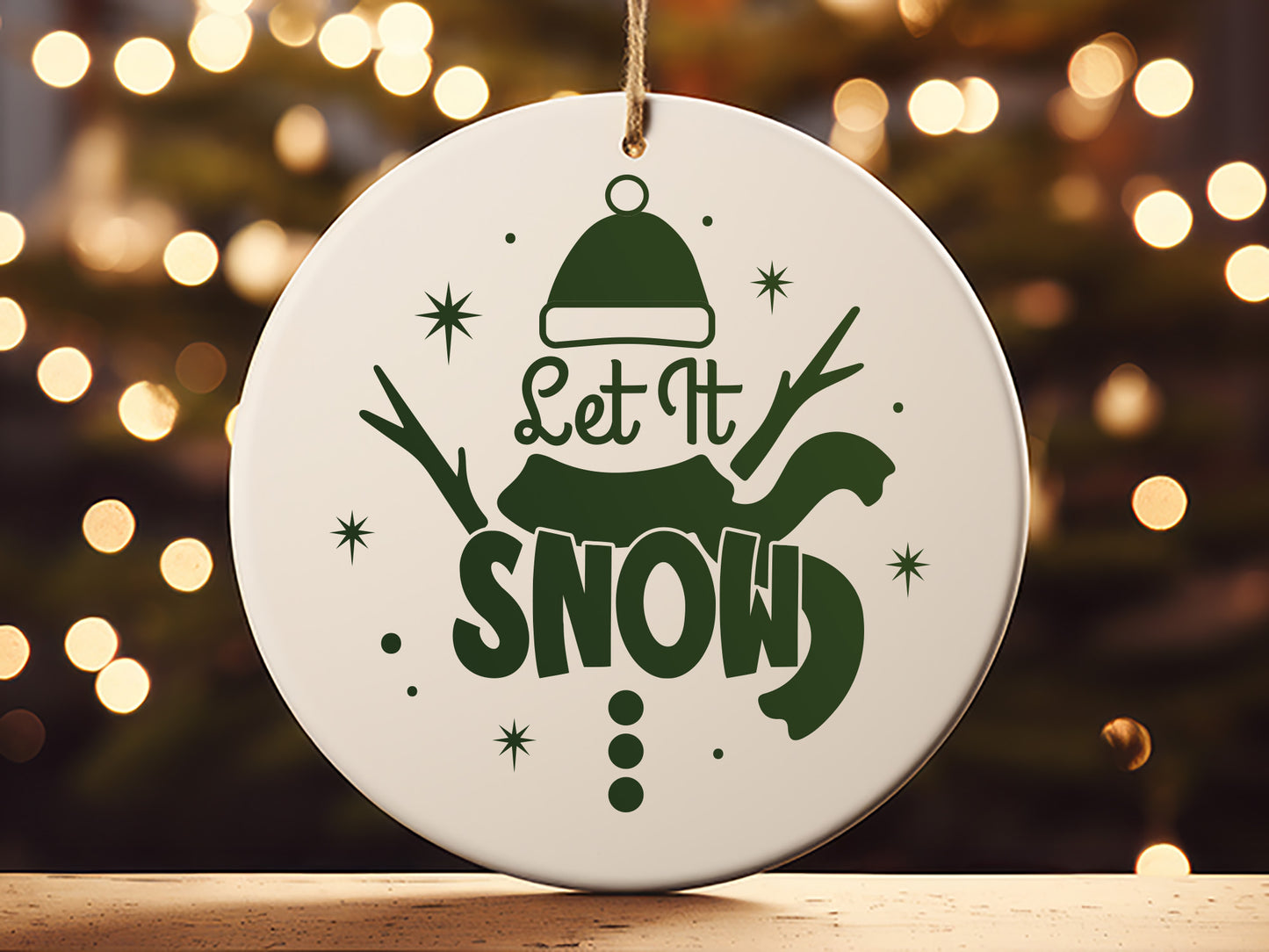 Let It Snow - Unique Christmas Ornament SVG File