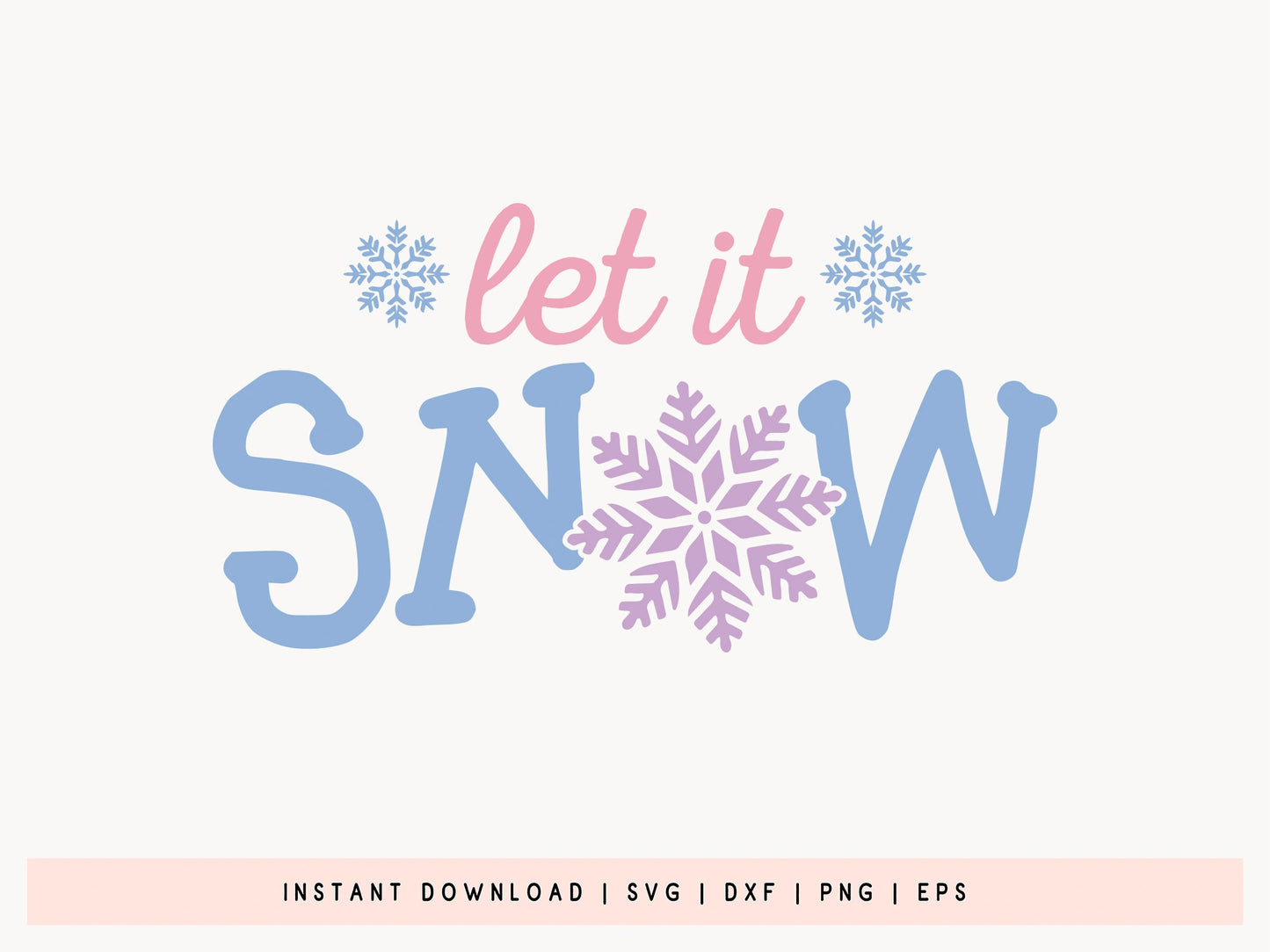 Let It Snow - Winter Quote SVG