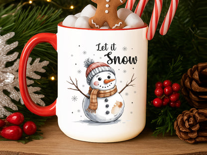 Let It Snow, Christmas Snowman PNG Sublimation