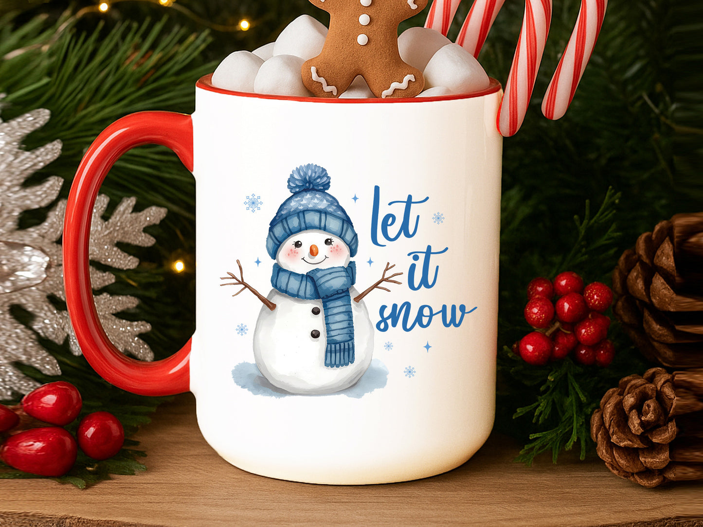 Let It Snow, Christmas Snowman Sublimation