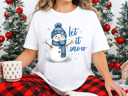 Let It Snow, Christmas Snowman Sublimation