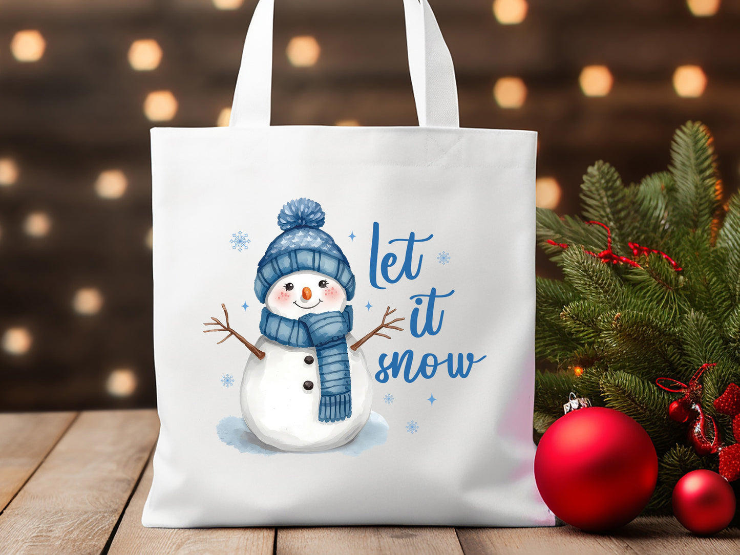 Let It Snow, Christmas Snowman Sublimation