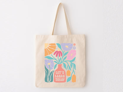 Let's Learn Today, Boho Floral Teacher Gift SVG