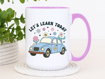 Let's Learn Today, Groovy Teacher Sublimation Print