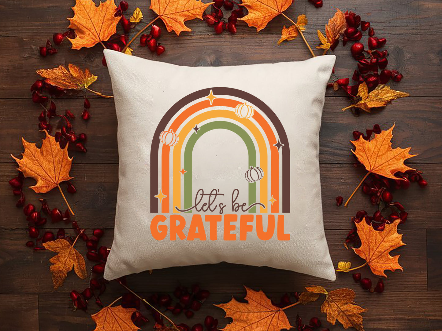 Let's be Grateful - Thanksgiving SVG Cut File