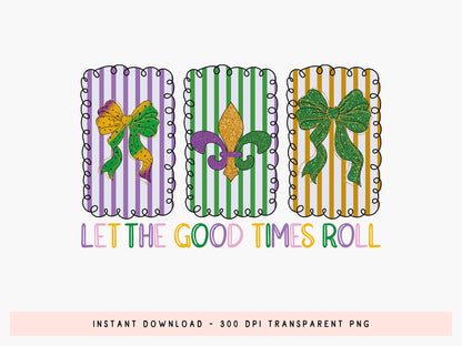 Let the Good Times Roll, Preppy Mardi Gras Sublimation