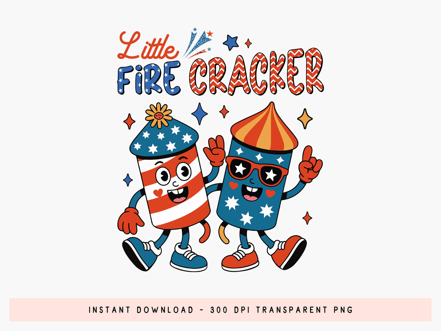 Little Firecracker, 4th of July PNG Sublimation