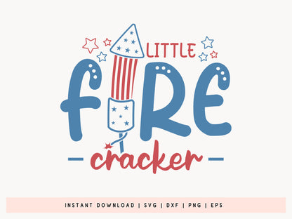 Little Firecracker, Kids 4th of July SVG