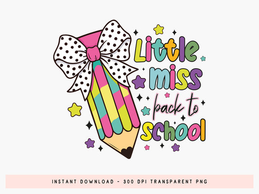 Little Miss Back to School Preppy Sublimation