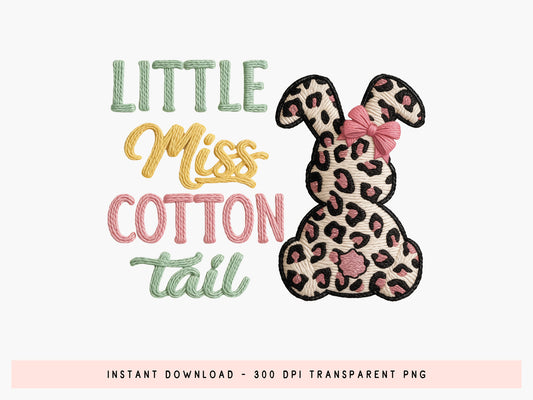 Little Miss Cotton Tail, Faux Easter Bunny PNG