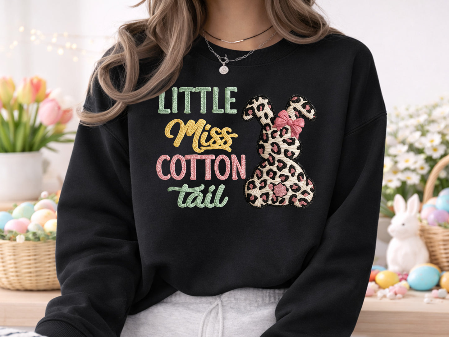 Little Miss Cotton Tail, Faux Easter Bunny PNG