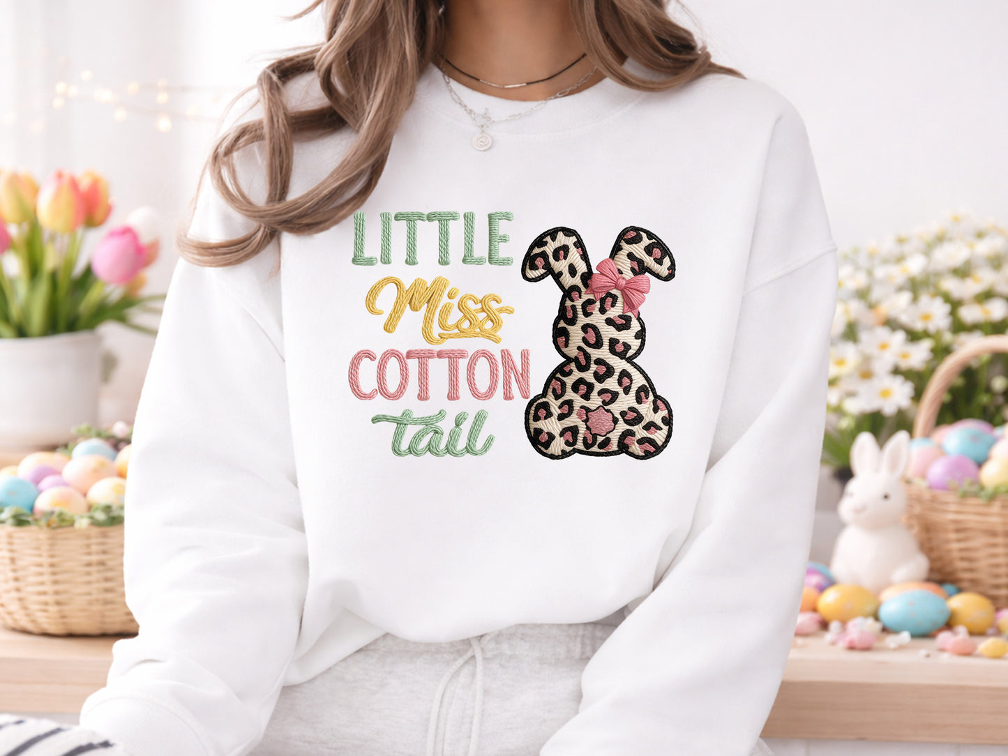 Little Miss Cotton Tail, Faux Easter Bunny PNG