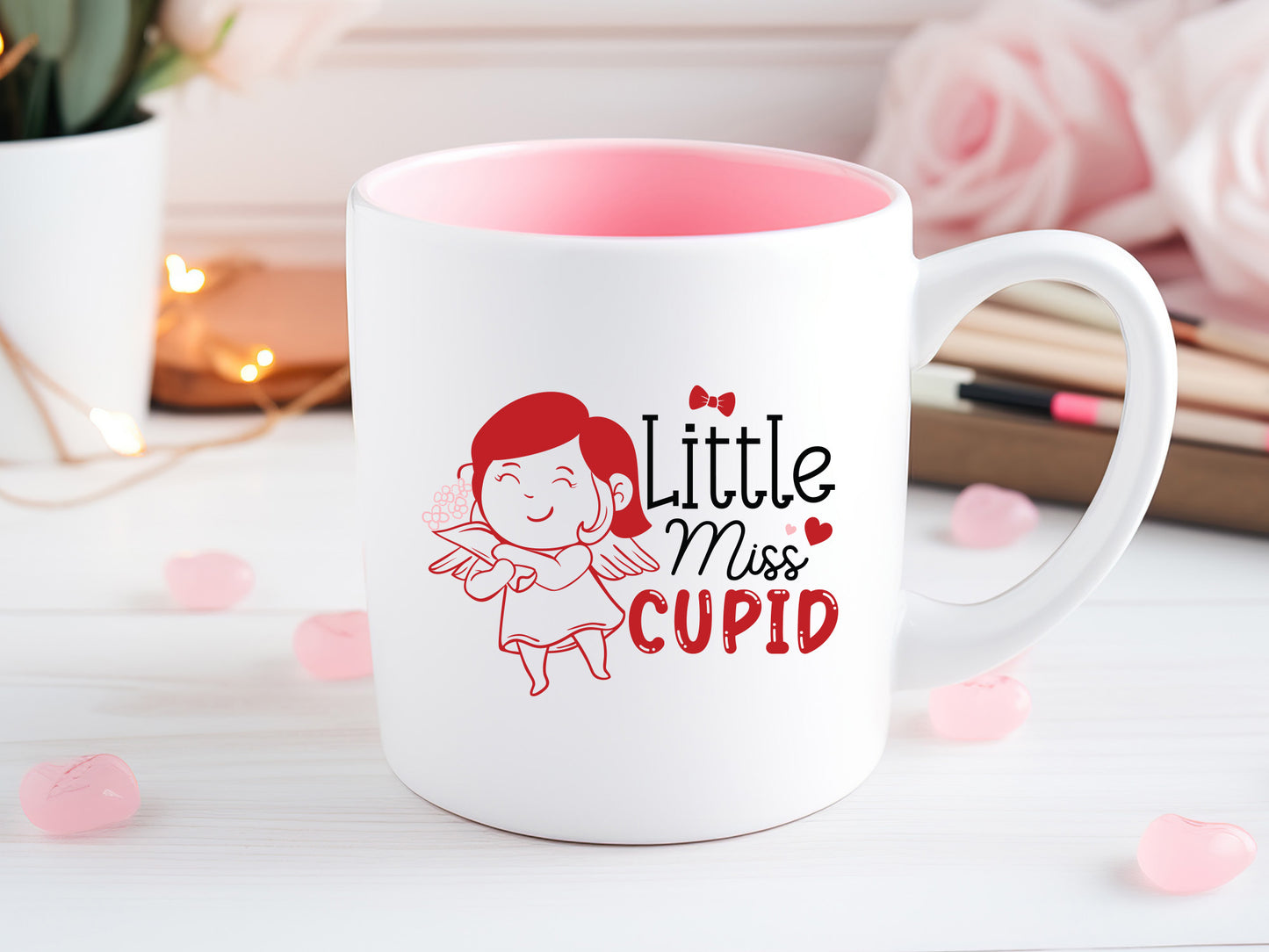 Little Miss Cupid - Kids Valentines SVG File