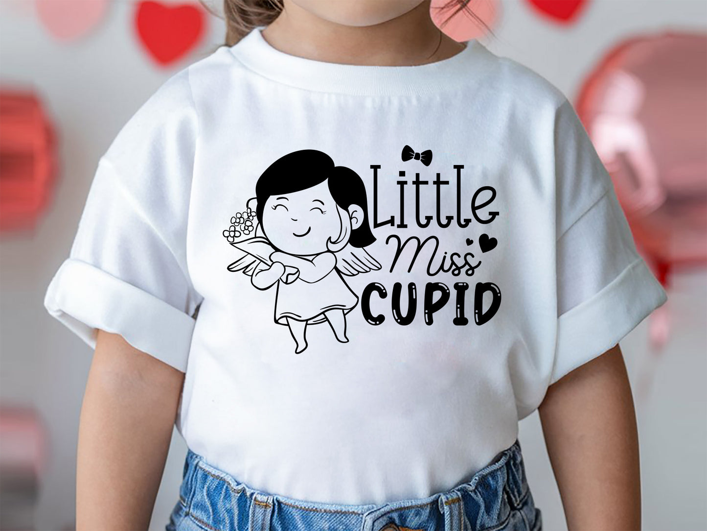 Little Miss Cupid - Kids Valentines SVG File