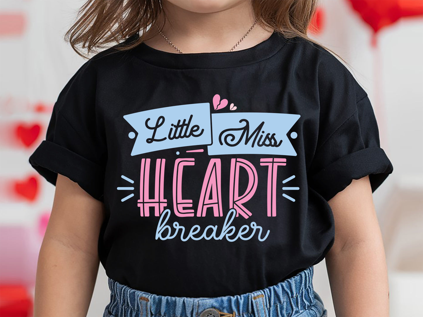 Little Miss Heartbreaker - Handcrafted Kids Valentine SVG