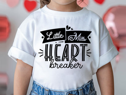 Little Miss Heartbreaker - Handcrafted Kids Valentine SVG